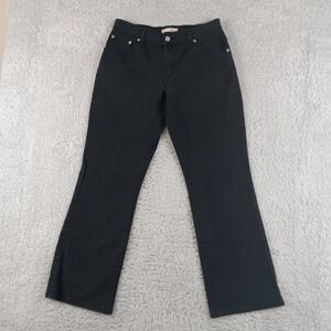 Levis 550 Womens Relaxed Boot Cut Jeans Black Denim Size 10S Stretch 155526510